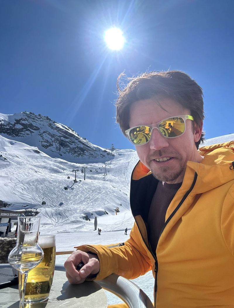 Vadim Gabel on a mountain terrace